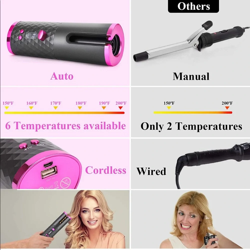 Wireless USB Auto Curler Brand New (Never Used) - Picture 11 of 17